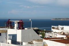 Die Straße von Gibraltar, von Tanger aus gesehen