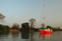 400 Kilometer flussaufwärts